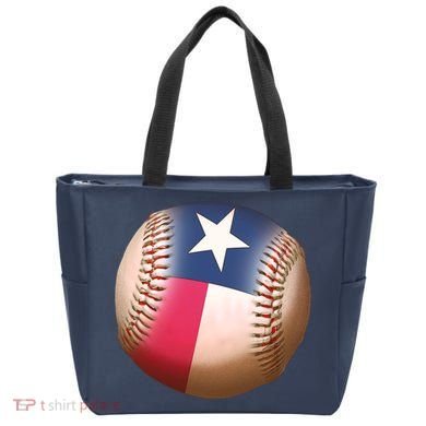 Texas State Flag Baseball Fan Tote Bag