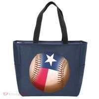 Texas State Flag Baseball Fan Tote Bag thumb 0