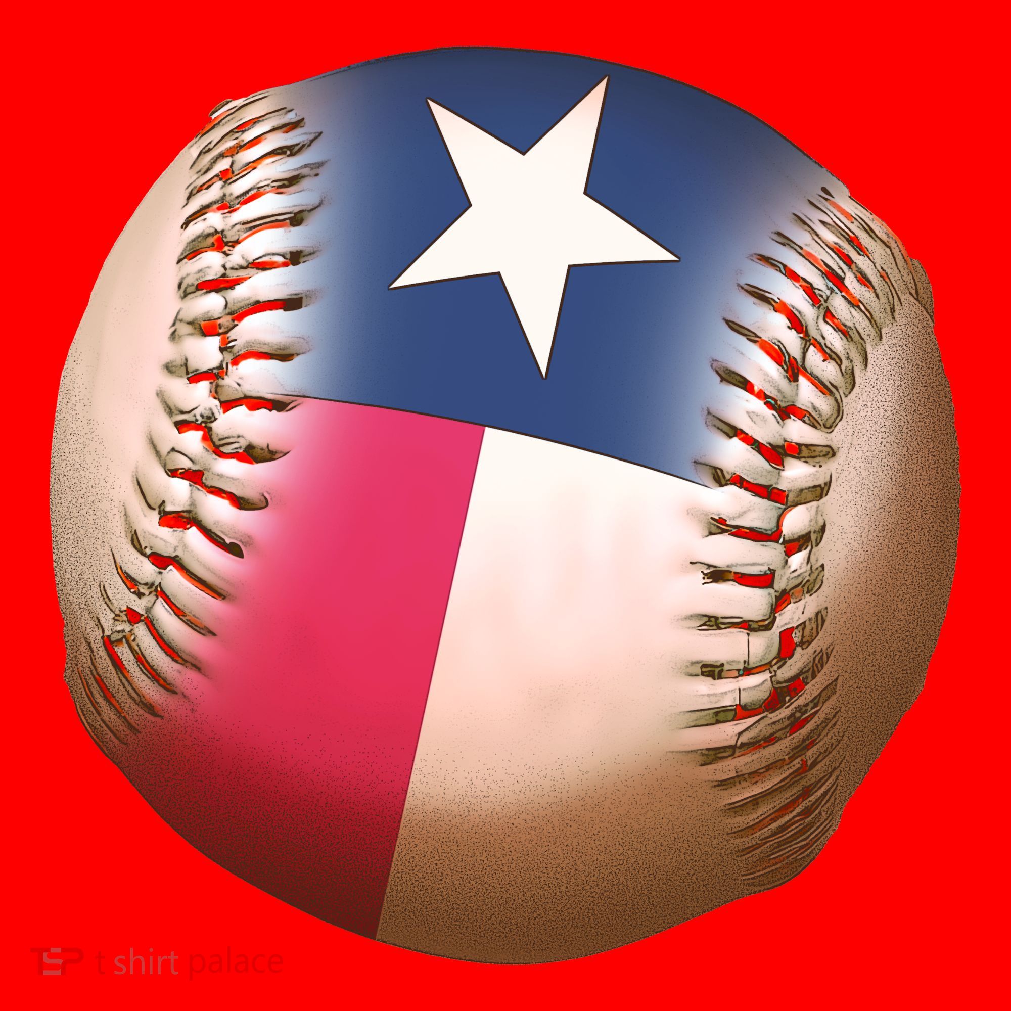 Texas State Flag Baseball Fan Santa Hat