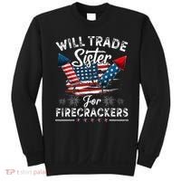 Trade Sister For Firecrackers Funny 4th Of July Kids Sweatshirt thumb 0