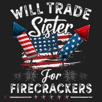Trade Sister For Firecrackers Funny 4th Of July Kids Beanie thumb 2