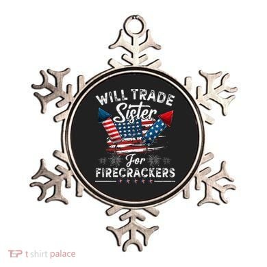 Trade Sister For Firecrackers Funny 4th Of July Kids Ornament