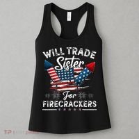 Trade Sister For Firecrackers Funny 4th Of July Kids Women's Tank Top thumb 3