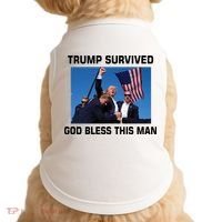 Trump Survived God Bless This Man Gun Shot Pennsylvania Rally Doggie Tank thumb 0