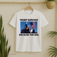 Trump Survived God Bless This Man Gun Shot Pennsylvania Rally T-Shirt thumb 2