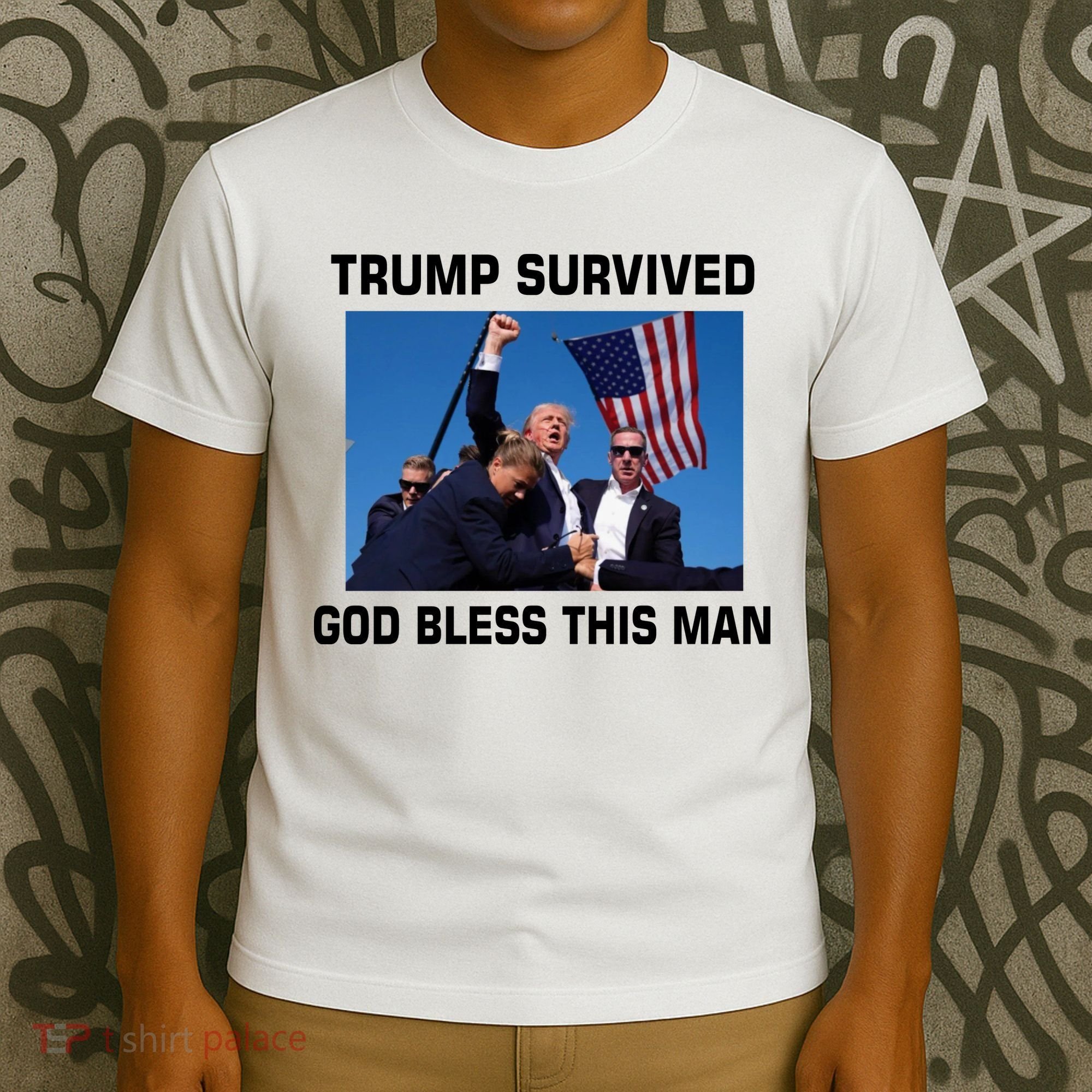 Trump Survived God Bless This Man Gun Shot Pennsylvania Rally T-Shirt