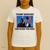 Trump Survived God Bless This Man Gun Shot Pennsylvania Rally T-Shirt thumb 4
