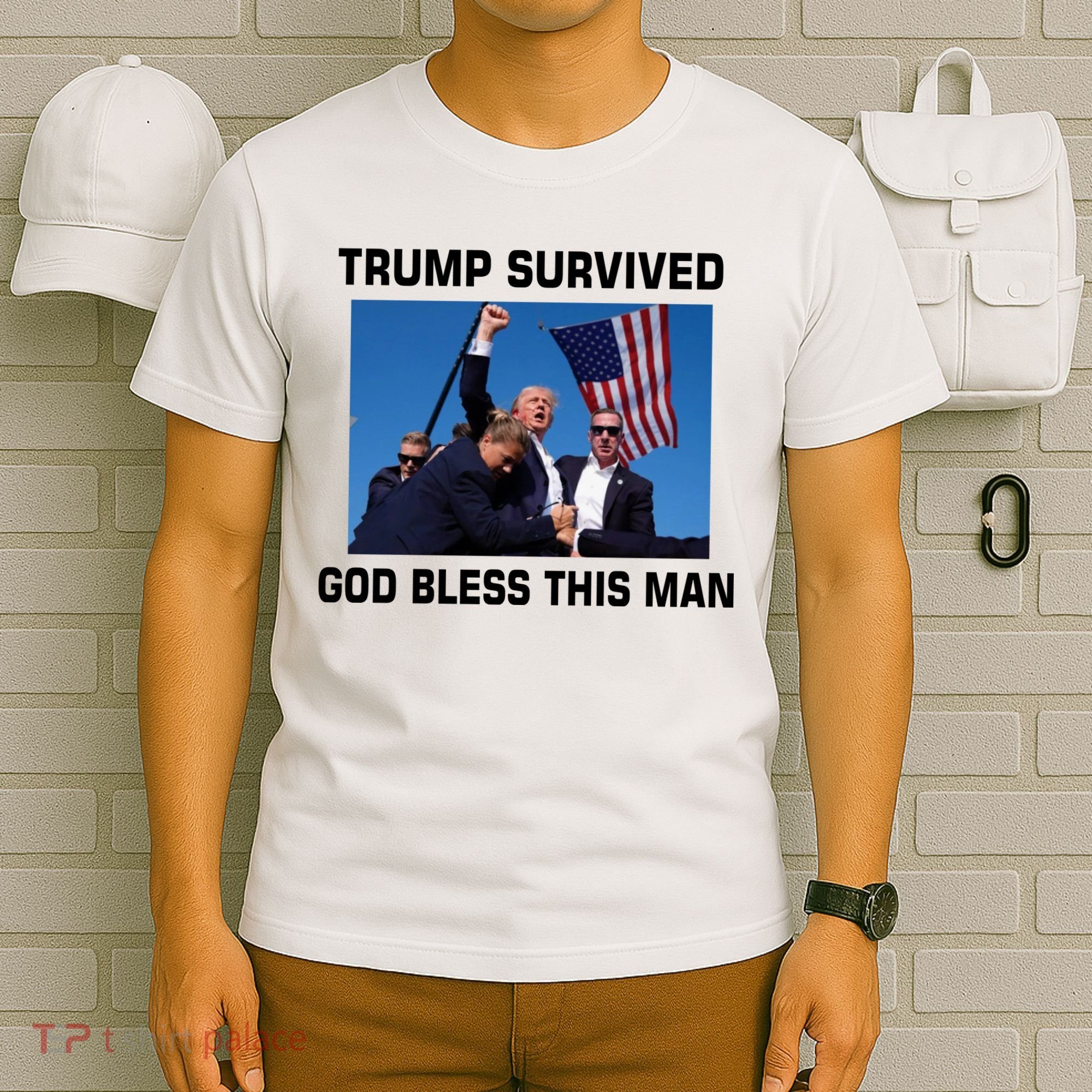 Trump Survived God Bless This Man Gun Shot Pennsylvania Rally T-Shirt