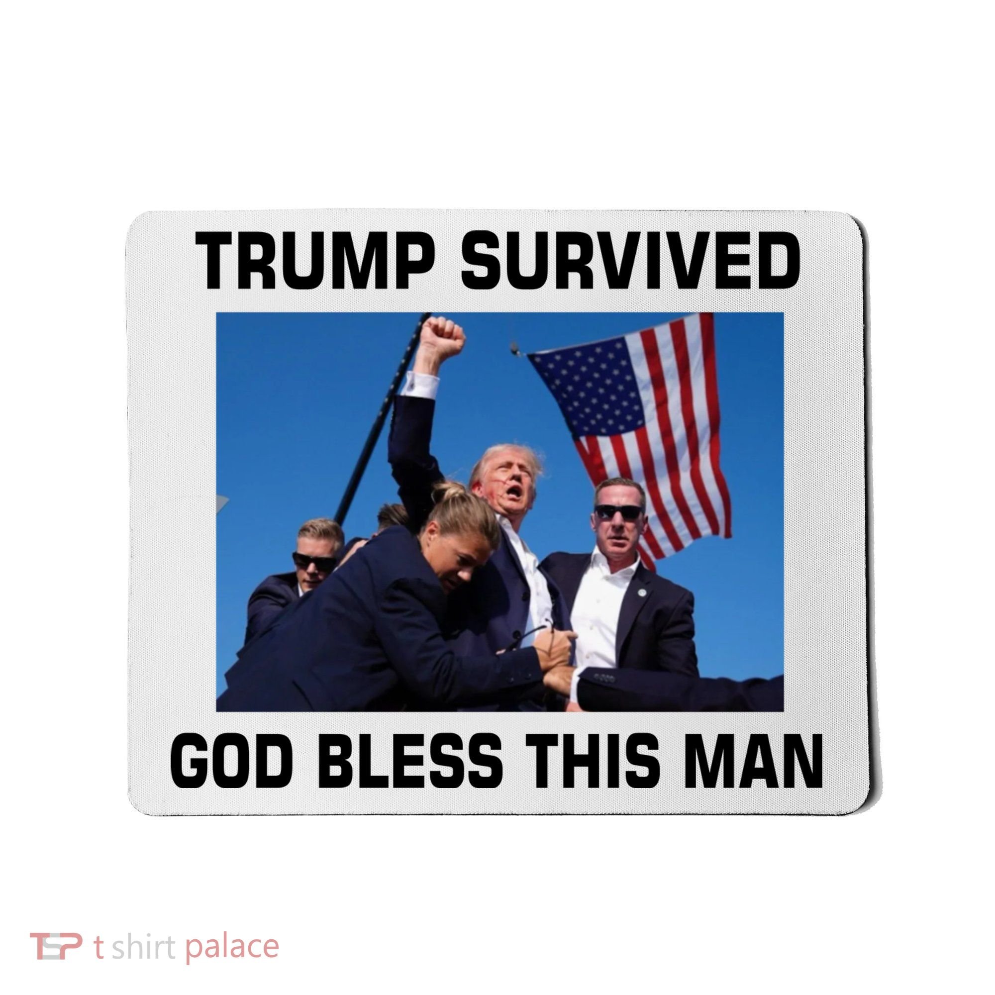 Trump Survived God Bless This Man Gun Shot Pennsylvania Rally Mousepad