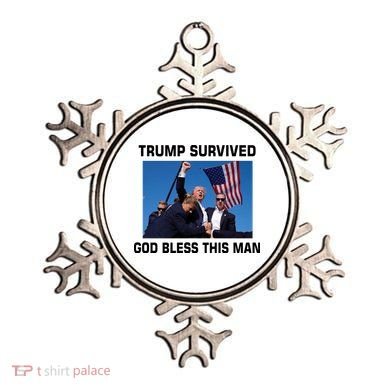 Trump Survived God Bless This Man Gun Shot Pennsylvania Rally Ornament