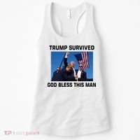 Trump Survived God Bless This Man Gun Shot Pennsylvania Rally Women's Tank Top thumb 0