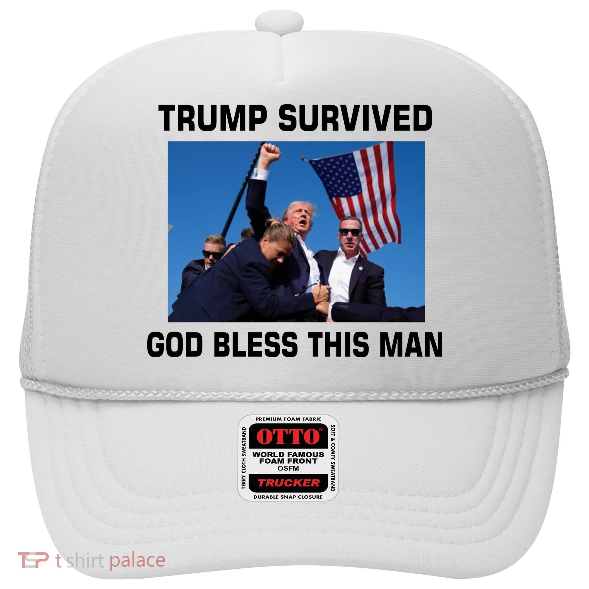 Trump Survived God Bless This Man Gun Shot Pennsylvania Rally Hat