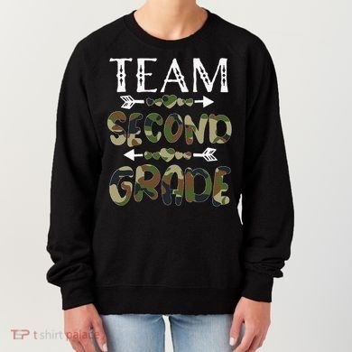 Team Second Grade Back To School 1st Day Camo Teachers Women's Sweatshirt