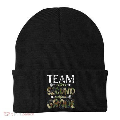 Team Second Grade Back To School 1st Day Camo Teachers Beanie