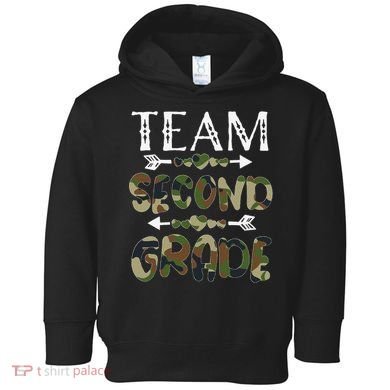 Team Second Grade Back To School 1st Day Camo Teachers Toddler Hoodie