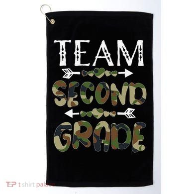 Team Second Grade Back To School 1st Day Camo Teachers Golf Towel