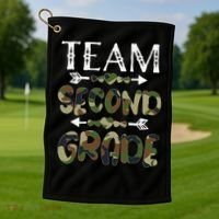 Team Second Grade Back To School 1st Day Camo Teachers Golf Towel thumb 1