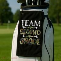Team Second Grade Back To School 1st Day Camo Teachers Golf Towel thumb 2
