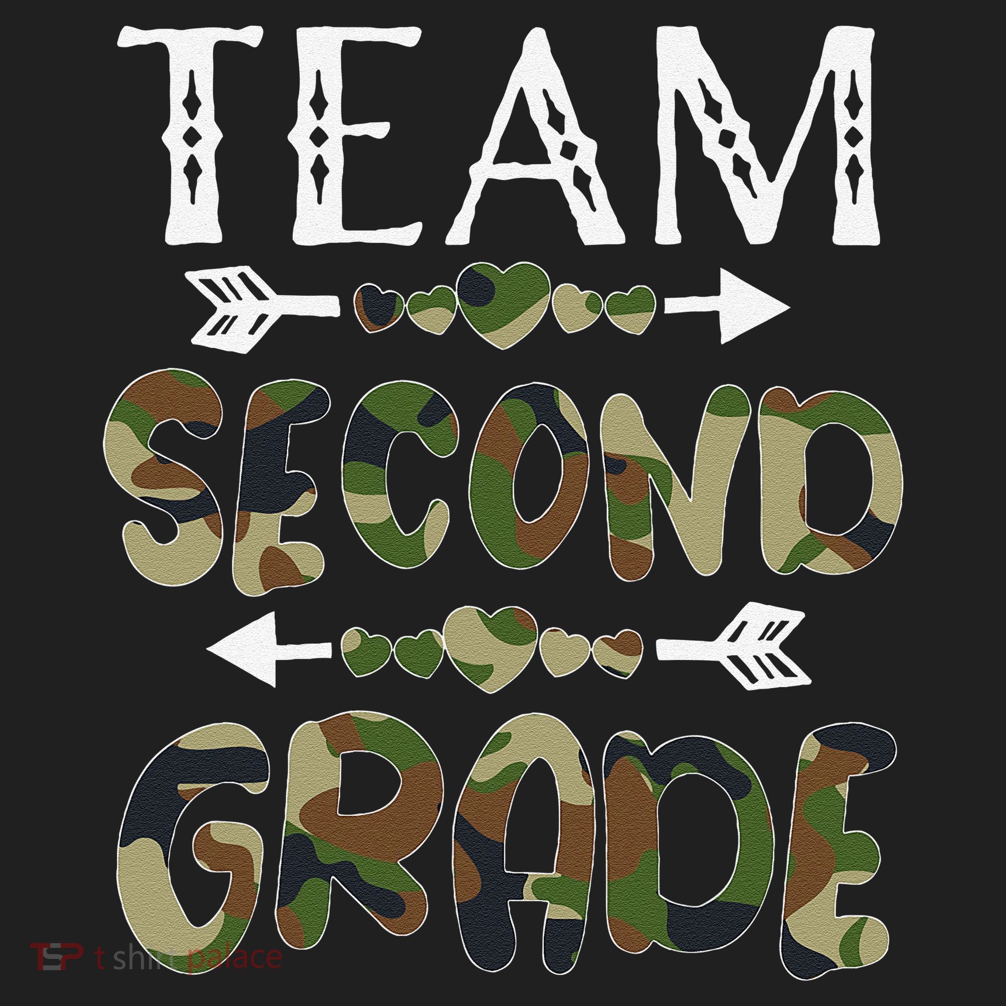 Team Second Grade Back To School 1st Day Camo Teachers Golf Towel