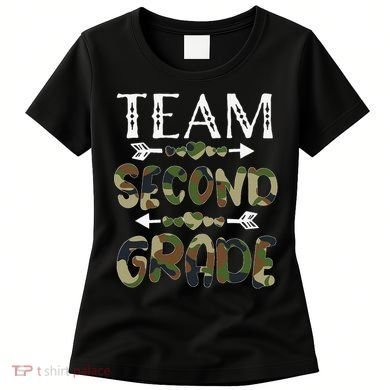 Team Second Grade Back To School 1st Day Camo Teachers Women's T-Shirt