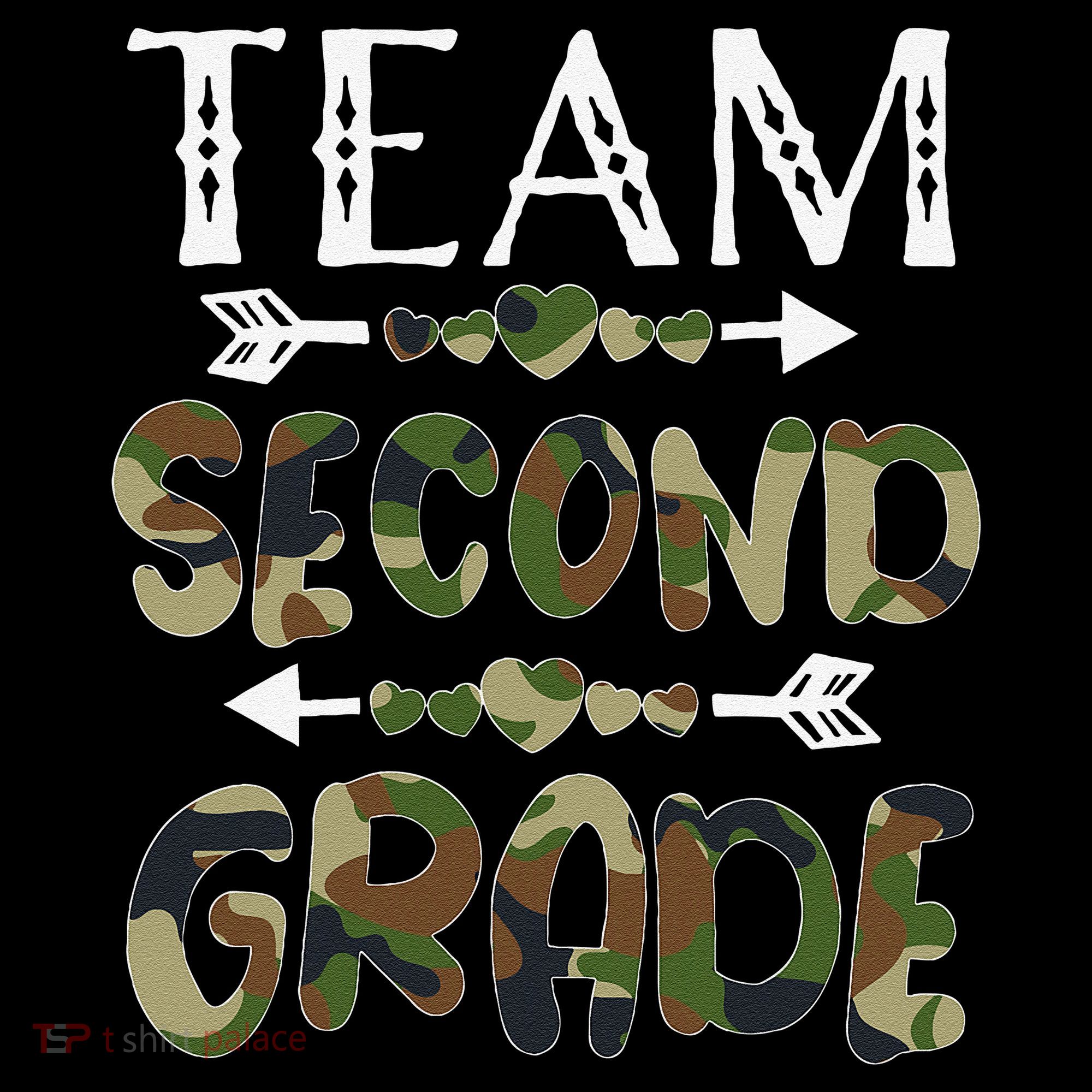 Team Second Grade Back To School 1st Day Camo Teachers Women's T-Shirt