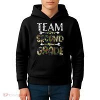 Team Second Grade Back To School 1st Day Camo Teachers Kids Hoodie thumb 4