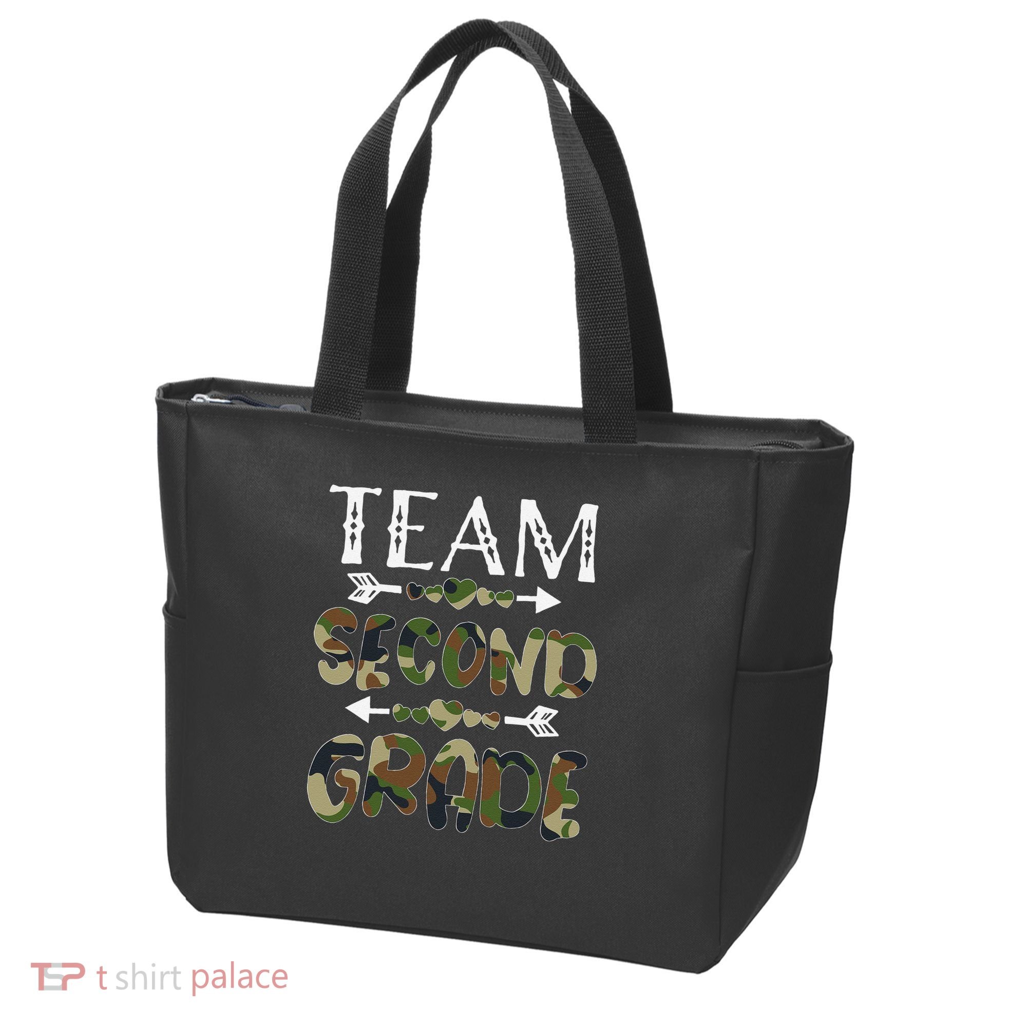 Team Second Grade Back To School 1st Day Camo Teachers Tote Bag