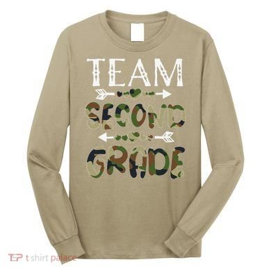 Team Second Grade Back To School 1st Day Camo Teachers Long Sleeve Shirt