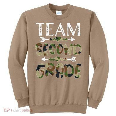 Team Second Grade Back To School 1st Day Camo Teachers Sweatshirt