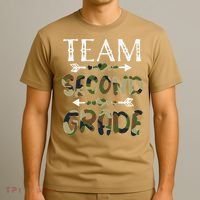 Team Second Grade Back To School 1st Day Camo Teachers T-Shirt thumb 3