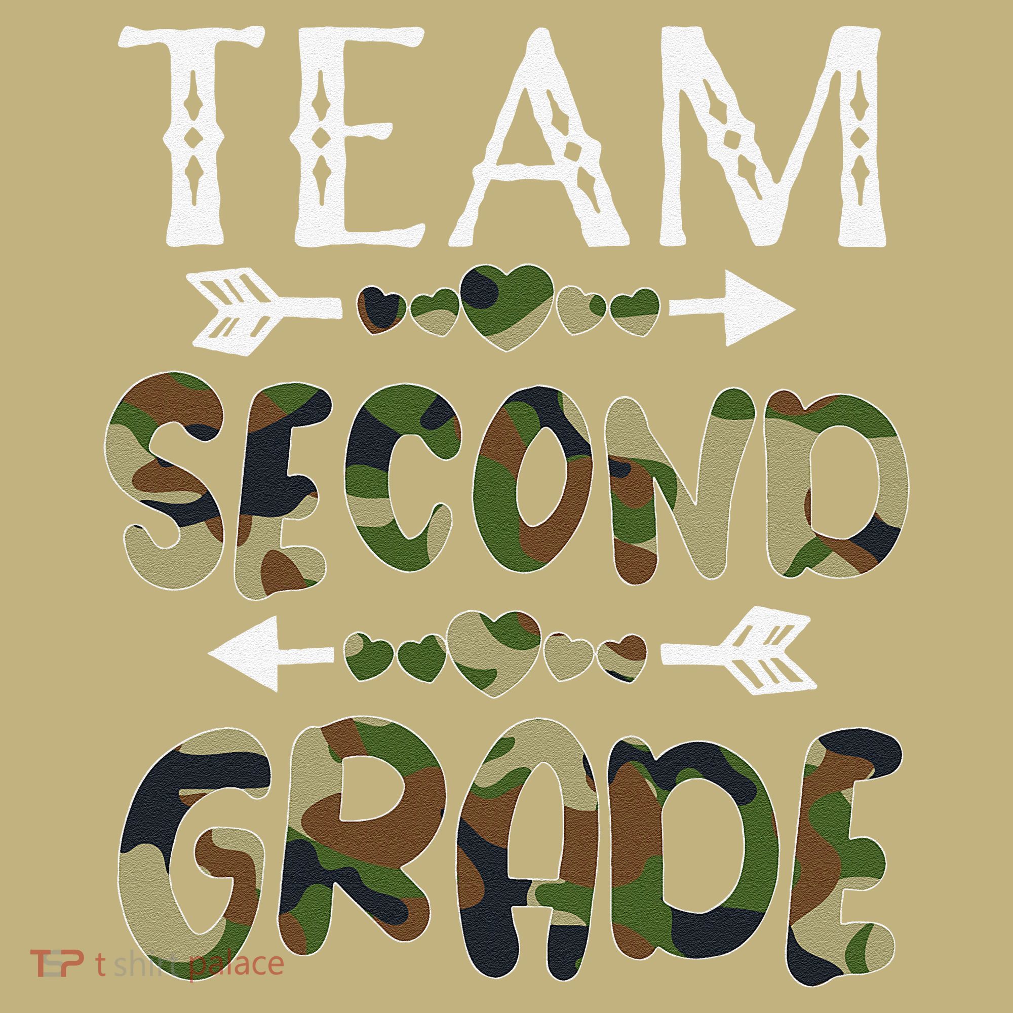Team Second Grade Back To School 1st Day Camo Teachers Button