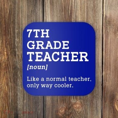 Team Seventh Grade Back To School 7th Grade Teacher Student Coaster