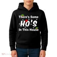 There's Some Ho's In This House Funny Xmas Kids Hoodie thumb 4