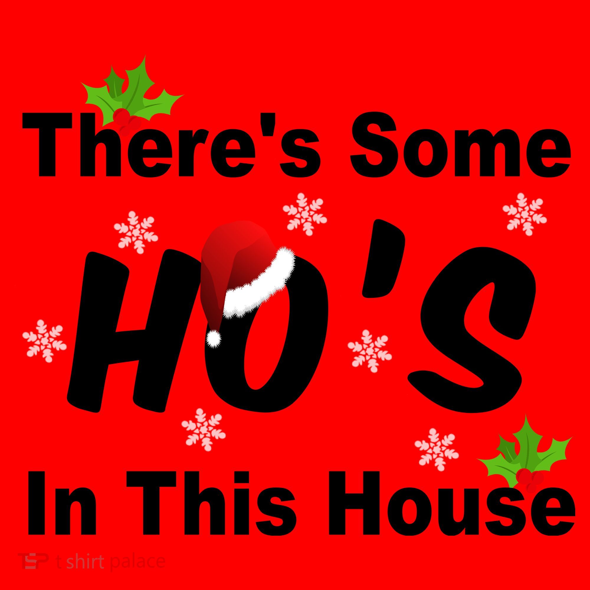 There's Some Ho's In This House Funny Xmas Santa Hat