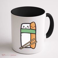 Tuna Sushi Hug Gift Kawaii Japanese Sushi Lover Cool Gift Coffee Mug thumb 1