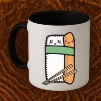 Tuna Sushi Hug Gift Kawaii Japanese Sushi Lover Cool Gift Coffee Mug thumb 2
