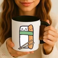 Tuna Sushi Hug Gift Kawaii Japanese Sushi Lover Cool Gift Coffee Mug thumb 3