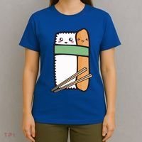 Tuna Sushi Hug Gift Kawaii Japanese Sushi Lover Cool Gift T-Shirt thumb 4