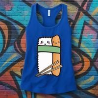 Tuna Sushi Hug Gift Kawaii Japanese Sushi Lover Cool Gift Women's Tank Top thumb 3
