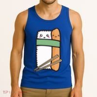Tuna Sushi Hug Gift Kawaii Japanese Sushi Lover Cool Gift Tank Top thumb 3