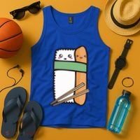 Tuna Sushi Hug Gift Kawaii Japanese Sushi Lover Cool Gift Tank Top thumb 4