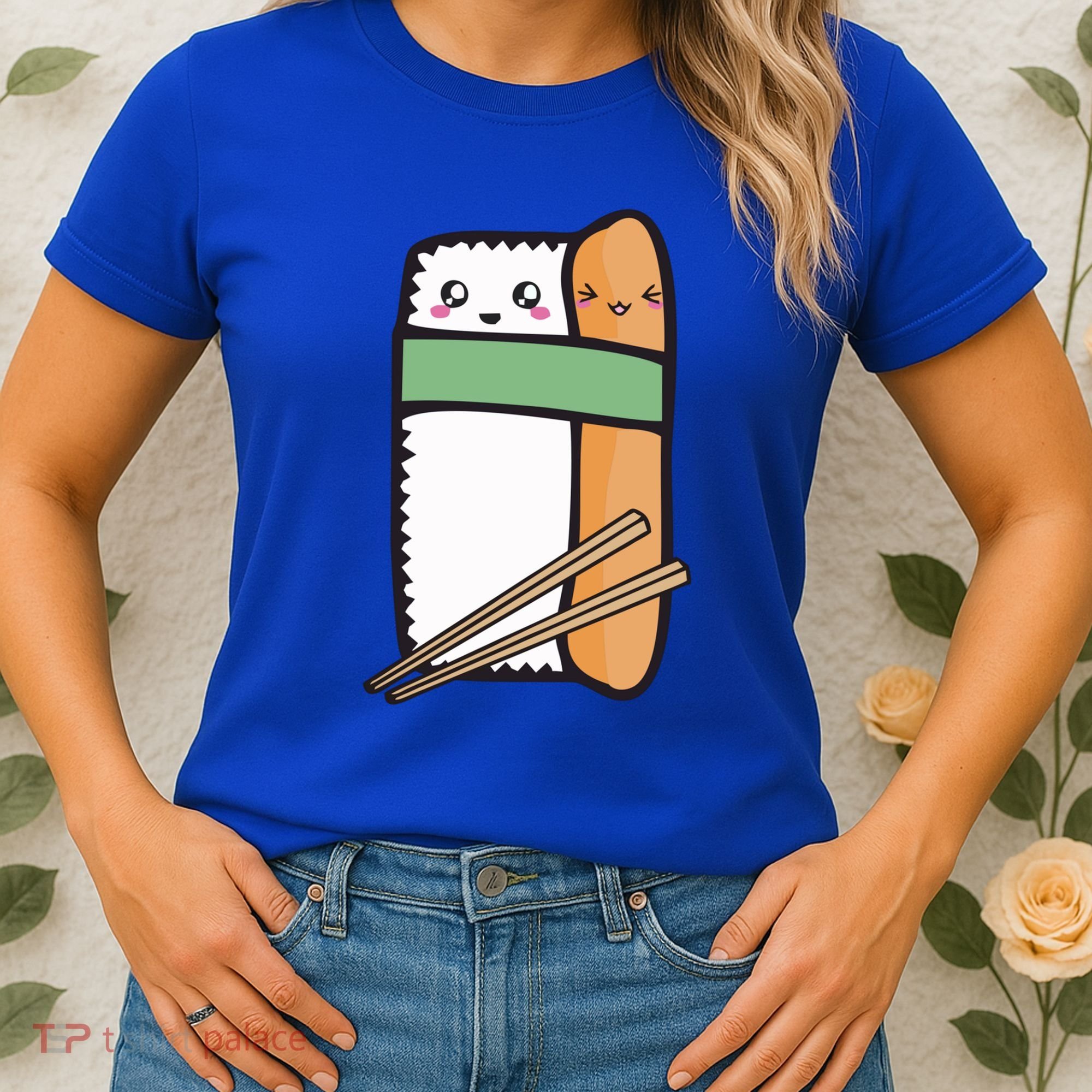 Tuna Sushi Hug Gift Kawaii Japanese Sushi Lover Cool Gift Women's T-Shirt