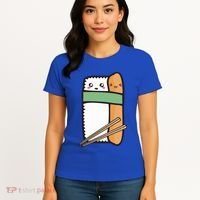 Tuna Sushi Hug Gift Kawaii Japanese Sushi Lover Cool Gift Women's T-Shirt thumb 4