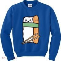 Tuna Sushi Hug Gift Kawaii Japanese Sushi Lover Cool Gift Kids Sweatshirt thumb 0