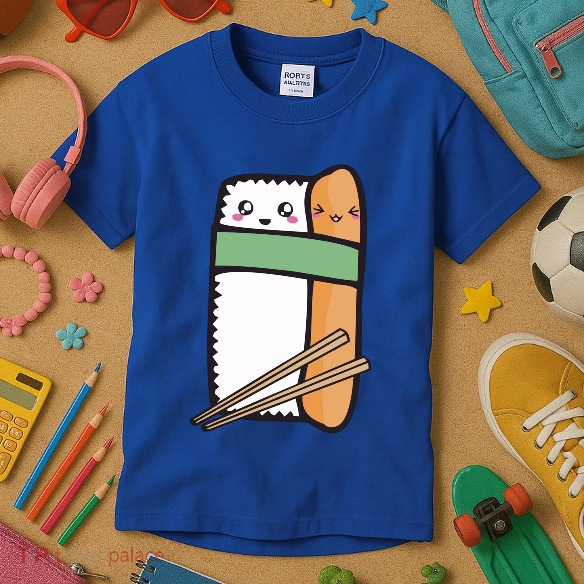 Tuna Sushi Hug Gift Kawaii Japanese Sushi Lover Cool Gift Kids T-Shirt