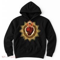 The Sacred Heart Of Jesus Catholic Icon Hoodie thumb 0