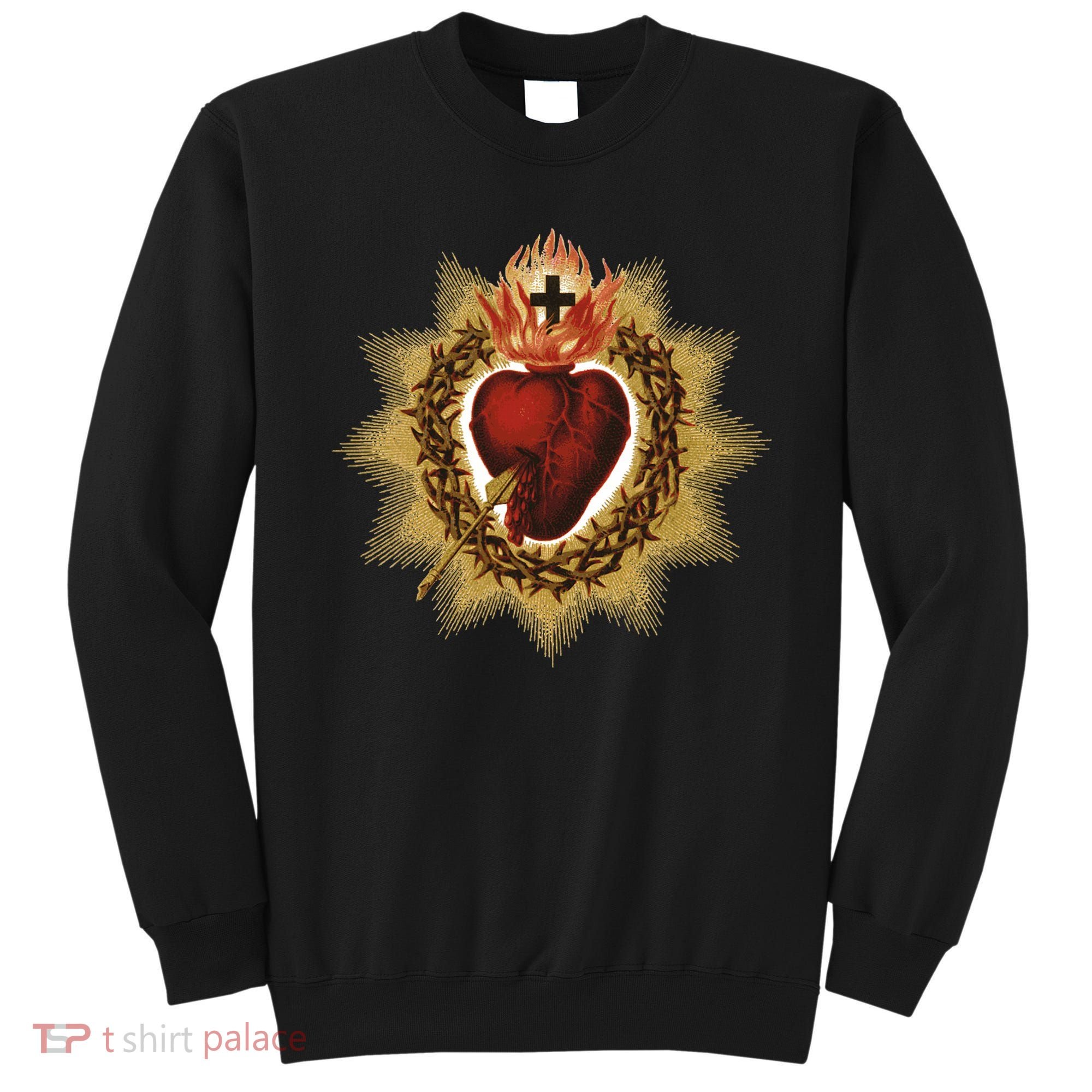 The Sacred Heart Of Jesus Catholic Icon Sweatshirt