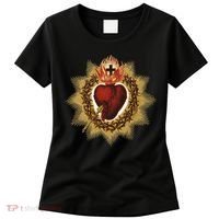 The Sacred Heart Of Jesus Catholic Icon Women's T-Shirt thumb 0