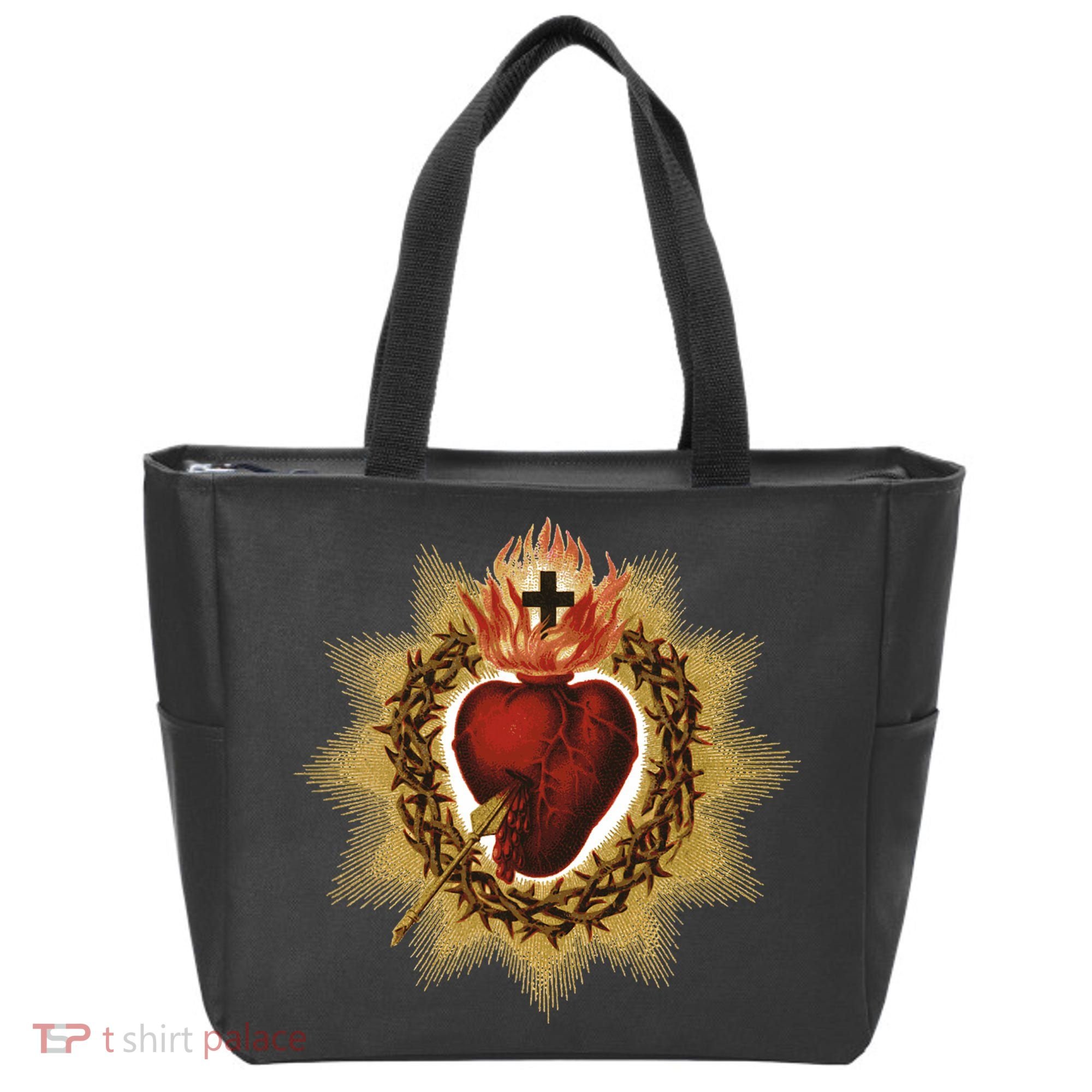 The Sacred Heart Of Jesus Catholic Icon Tote Bag