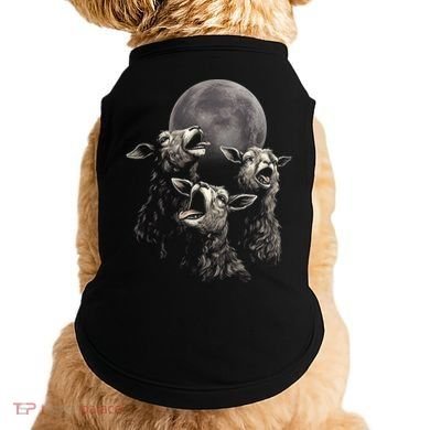 Three Sheeps Howling To The Moon Doggie Tank